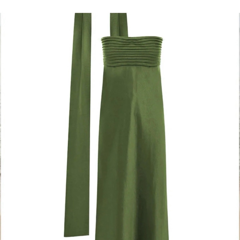 Runaway the Label Elsa Maxi Olive Green Dress